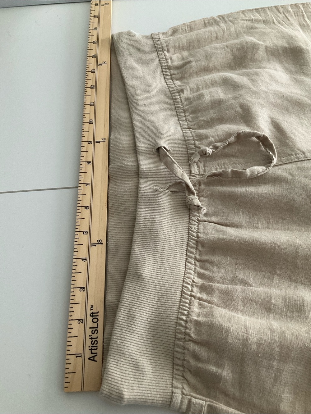 Bella Dahl Medium 100% Linen Neutral Wide Leg Pants - Picture 11 of 11